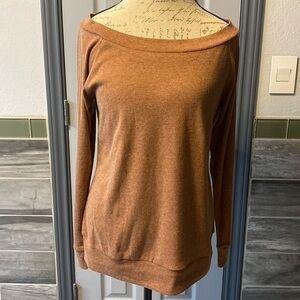 NWT YSYOKOW Womens  Brown Polyster Fall Long Sleeve Shirts in size Medium